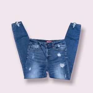 WAX JEAN | Stretchy Distressed high Waisted Rise Skinny Jeans | Size: 3
